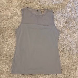 Size S Banana Republic Light Grey Sheer Tank Top